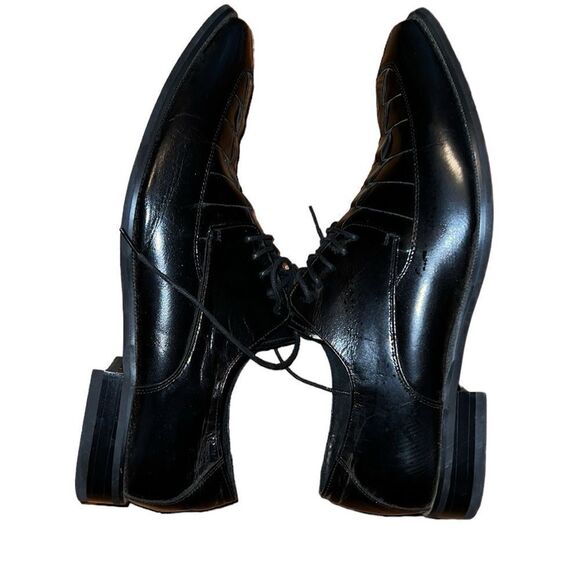 Giovanni Black Leather Shoes Size 11 - Picture 3 of 6